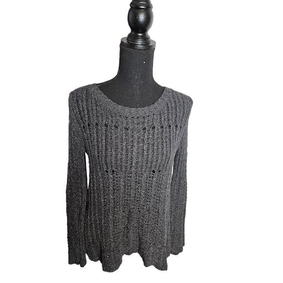 Theory Abeo Granello Silk Open Weave Knit Crewneck Sweater Women Size Small - Picture 1 of 9